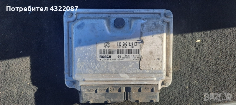 ECU Компютър Двигател Seat Alhambra 1.9 TDI 2001г.  /   038 906 019 ЕТ  /  0 281 010 630, снимка 1