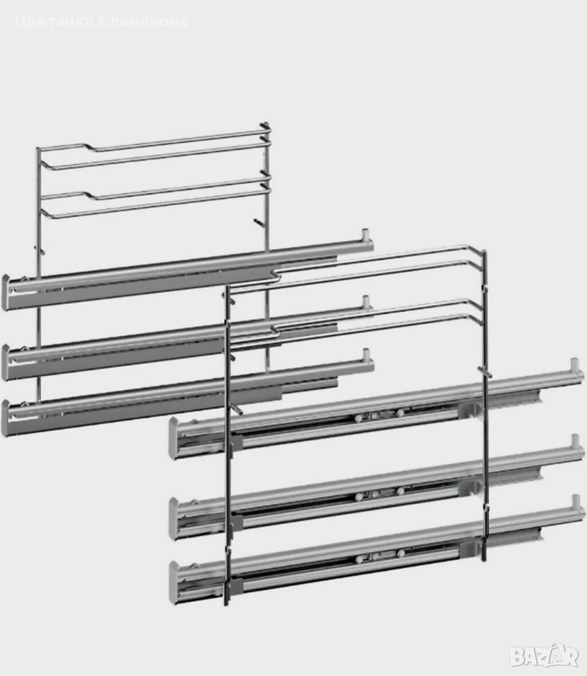 Телескопично чекмедже за фурни Bosch Siemens Neff Gaggenau с пълно изтегляне с 3 нива, снимка 1