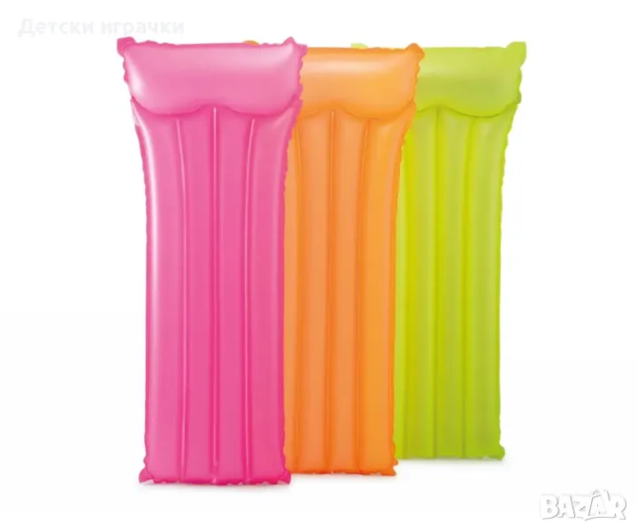 Надуваем дюшек Intex Neon Frost Air, 183×76 см, PVC, неонови цветове, снимка 1