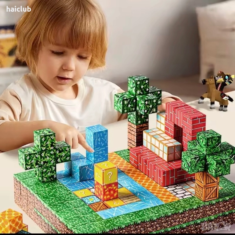 Магнитни кубчета/Magnetik block minecraft, снимка 1