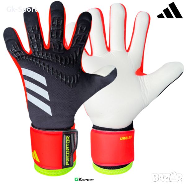 Вратарски ръкавици ADIDAS PREDATOR GL LEAGUE BLACK/SOLAR RED/SOLAR YELLOW размер 5,8,10, снимка 1