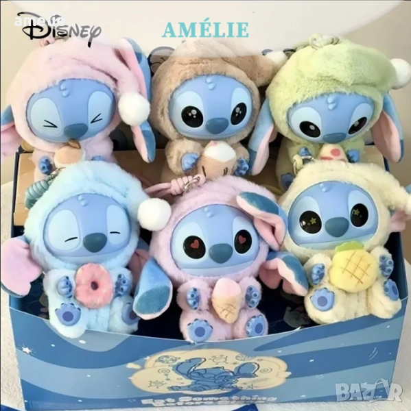 Stitch Labubu Възможност за избор на визия! Eat Something Before Sleep,Стич Лабубу аксесоар за чанта, снимка 1