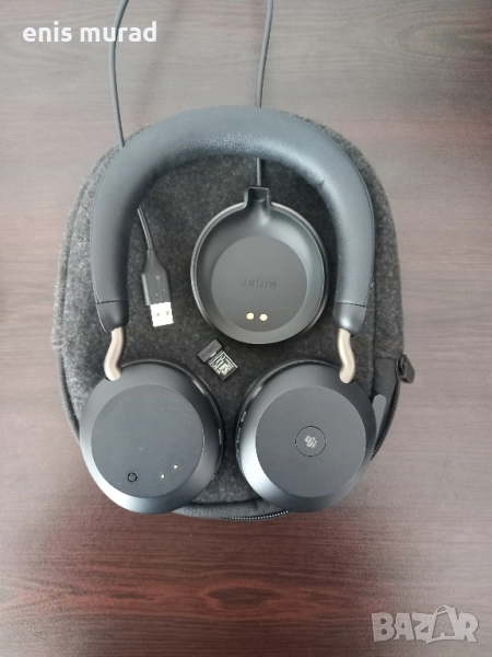 Jabra Evolve2 75 – безжични професионални слушалки + Desk Stand + Link 380, снимка 1