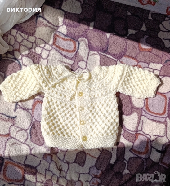 бебешки плетени елечета и плетено горнище, снимка 1