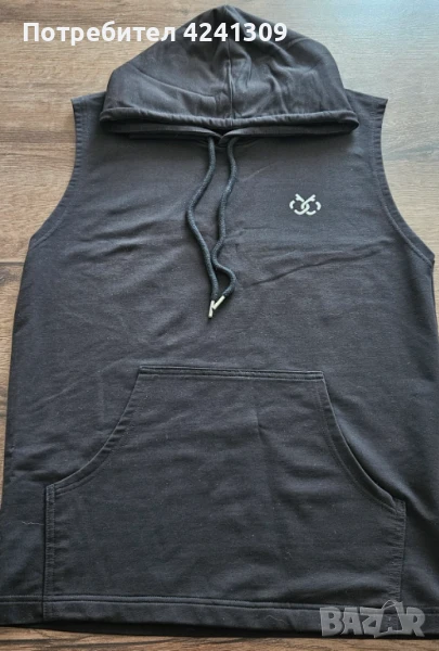 Мъжки топ с качулка без ръкави, снимка 1