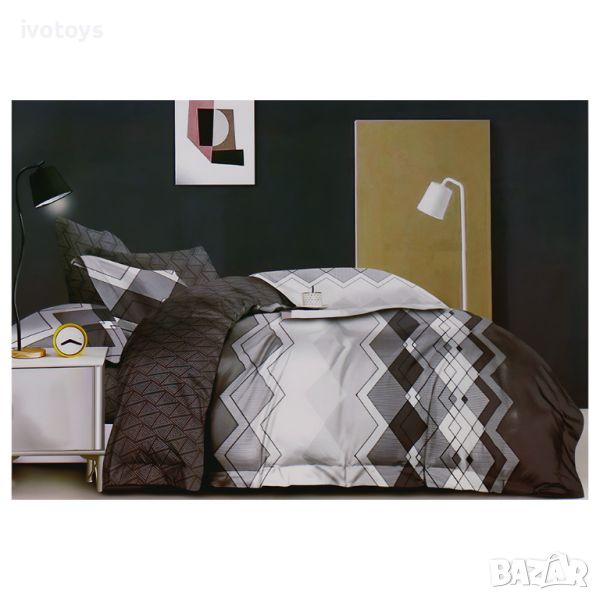 Двулицево спално бельо (размер за приста), 4 части - Модел WS16318, снимка 1