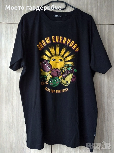 Мъжка черна тениска на Cropp размер ХЛ, снимка 1