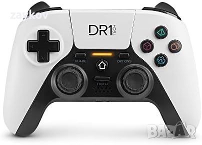 DR1TECH ShockPad II безжичен контролер за игри за PS4/PS3, съвместим с PC/iOS и двойна вибрация, снимка 1
