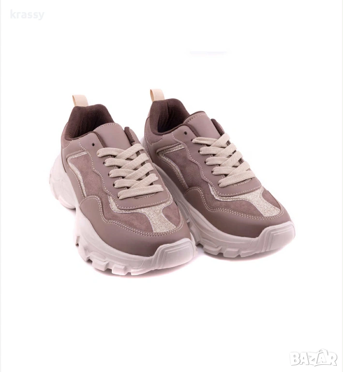 НОВИ страхотни олекотени дамски маратонки от естествена кожа Pasomia (номер 38), снимка 1