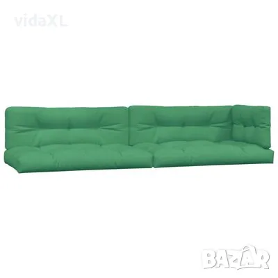 vidaXL Палетни възглавници, 5 бр, зелени, текстил（SKU:314578）, снимка 1