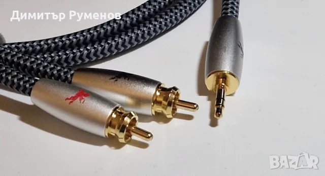 Impeto RCA 3,5 mm преобразуващ кабел RCA аудио кабел 3,5 mm към 2RCA кабел AUX към RCA, снимка 2 - Други - 49199907