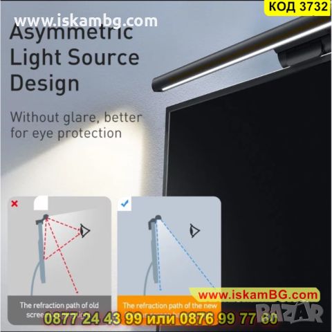 LED лампа за монитор Baseus i-wok с регулиране на яркостта на осветление - КОД 3732, снимка 15 - Лед осветление - 45355757