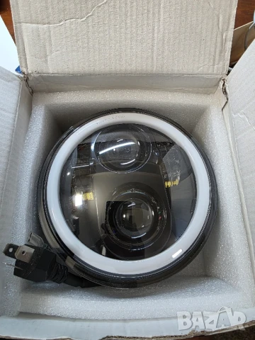 5,75" инча, 14,3см LED мотоциклетен фар Angel Eye за Harley Davidson, снимка 7 - Части - 50812373