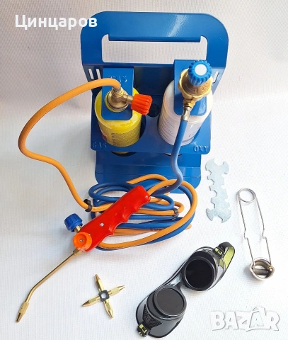 Оксижен горелка газ-кислород 3100°C, регулатори, бутилки, аксесоари. Произход Италия 