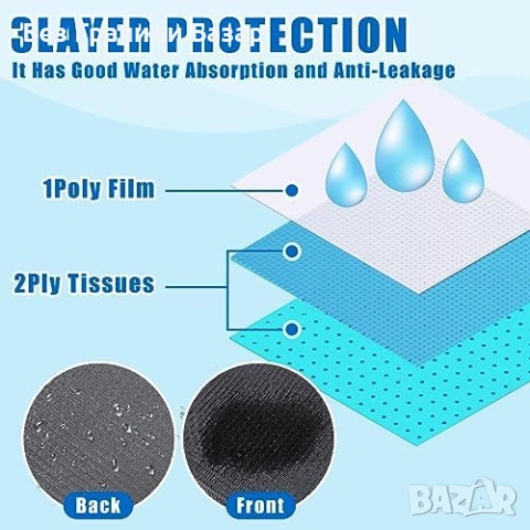 Нови Черни еднократни стоматологични лигавници 250 броя 33 x 45.5 см подложки за зъболекар и татуист, снимка 3 - Други - 54059424