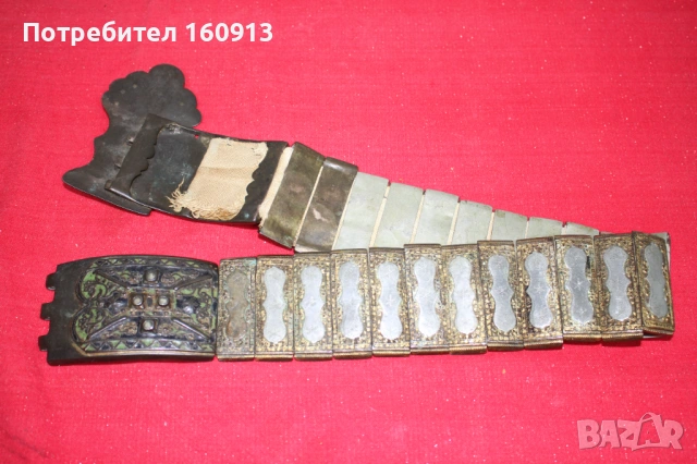 Възрожденски сребърен Дедеагач колан пафта накит за носия., снимка 11 - Антикварни и старинни предмети - 54224867