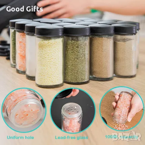 Въртяща се поставка за подправки, 18 стъклени контейнера, въртяща се на 360°, снимка 6 - Други стоки за дома - 49761697