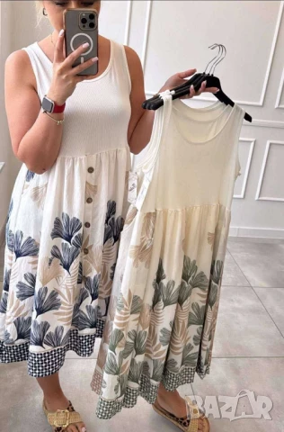 лека и удобна лятна рокля в три десена , снимка 5 - Рокли - 50695142