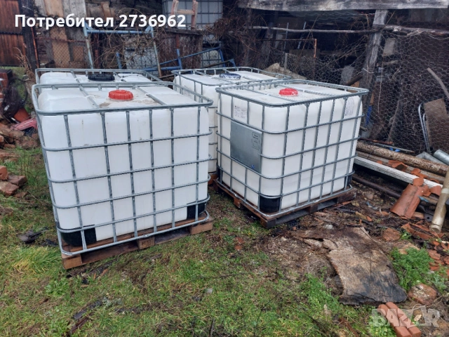 Бидони 1 тон цистерни 1000л контейнери бели, снимка 7 - Напояване - 53417014