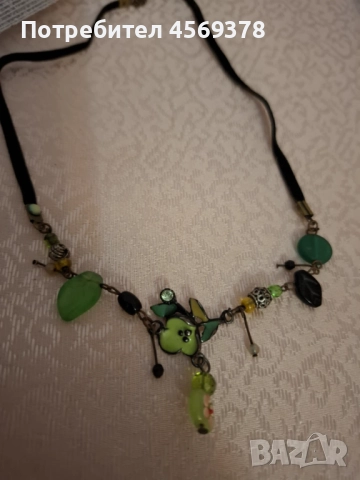 Колие /зелени камъни
