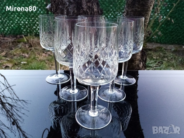 Български кристален сервиз за вино