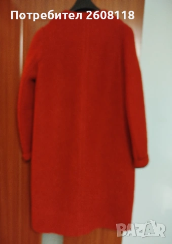 Червено палто ZARA Trafaluc –  размер L - XL, снимка 5 - Палта, манта - 53616015