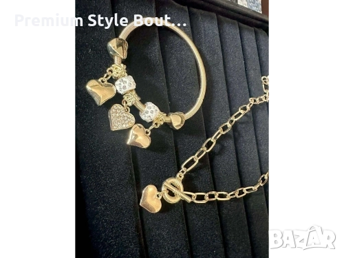 комплект колие и гривна от медицинска стомана 