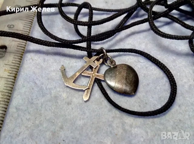 ВЯРА НАДЕЖДА ЛЮБОВ - СРЕБЪРНИ КРЪСТЧЕ КОТВА и СЪРЧИЦЕ СРЕБРО 925 ХРИСТИЯНСКА СИМВОЛИКА КОЛИЕ 49729, снимка 9 - Колиета, медальони, синджири - 49732806