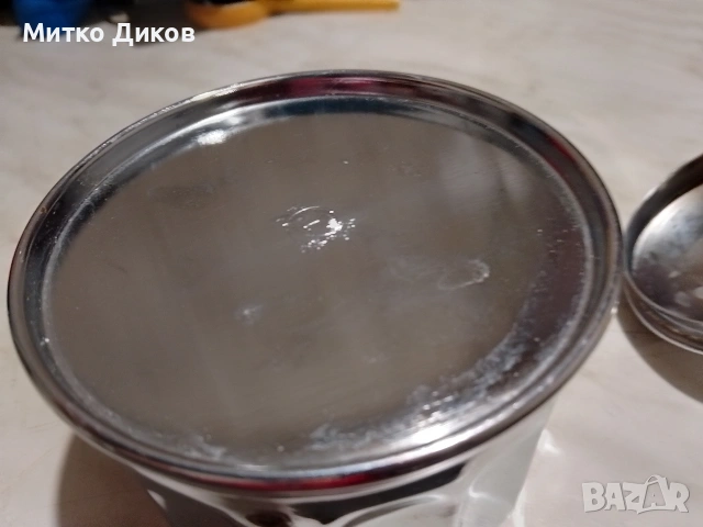 Захарница молокница метална СССР от соца с дръжки гравирана и втора МНЦ, снимка 17 - Антикварни и старинни предмети - 53499097