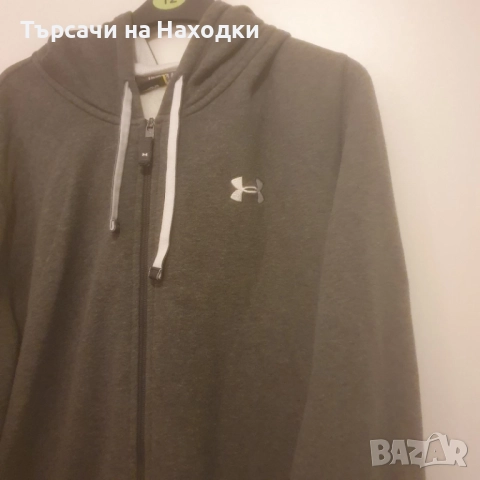 Under Armour Мъжки суичър с Качулка и Пълен Цип - Размер XL - Добро Състояние, снимка 5 - Суичъри - 52634425
