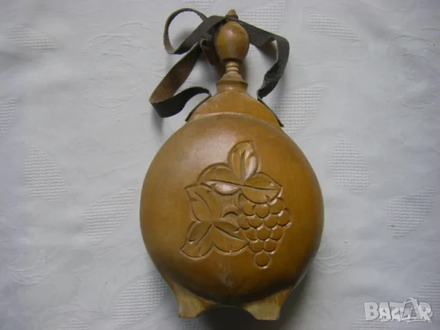 Стара дървена бъклица от 80-те години., снимка 3 - Антикварни и старинни предмети - 50982391