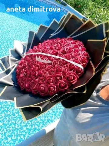 Вечни букети , снимка 4 - Ръчно изработени сувенири - 53053722