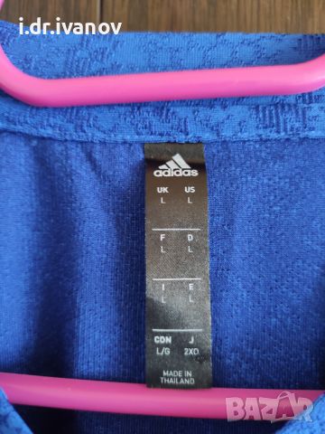 Adidas синя спортна оригинална тениска, снимка 3 - Тениски - 45490217