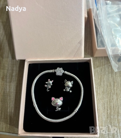 Комплекти гривна с талисмани Пандора, снимка 3 - Гривни - 52584516