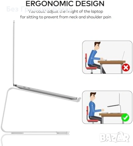 Нова Поставка за лаптоп бюро Алуминиева Универсална 10–15.6” стойка, снимка 6 - Други стоки за дома - 53525856