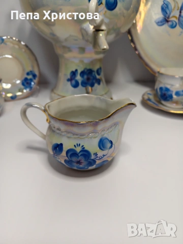 Сервиз за чай от украински порцелан Коростенский завод, снимка 7 - Сервизи - 53579043