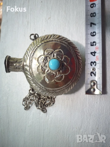 ШИШЕНЦЕ ЗА ПАРФЮМ МУСКАЛ МУСКАЛЧЕ ЗА НОСИЯ, снимка 2 - Антикварни и старинни предмети - 53519917