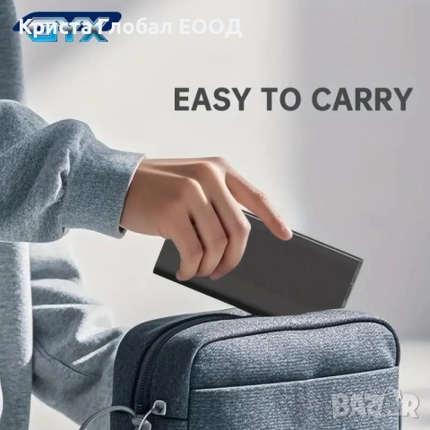 Преносима батерия Power Bank GYX SP05 – 10000 mAh, LED дисплей, USB-C / Micro, снимка 3 - Външни батерии - 51709356