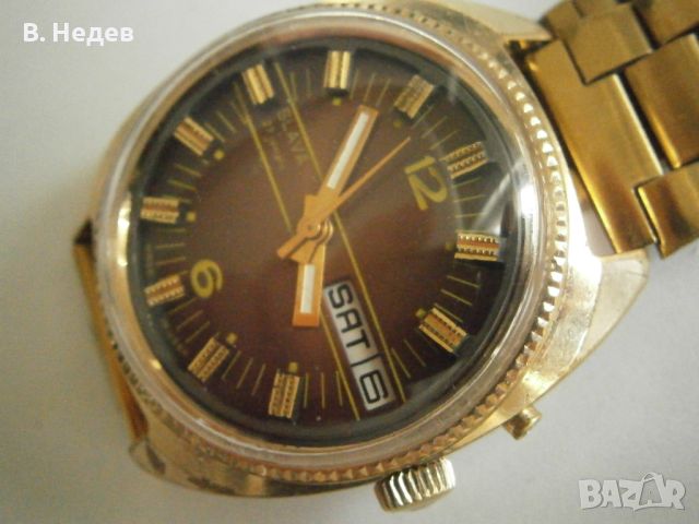 SLAVA, automatic, cal. 2427, made in USSR, case 37mm, TOP!, снимка 2 - Мъжки - 46493510