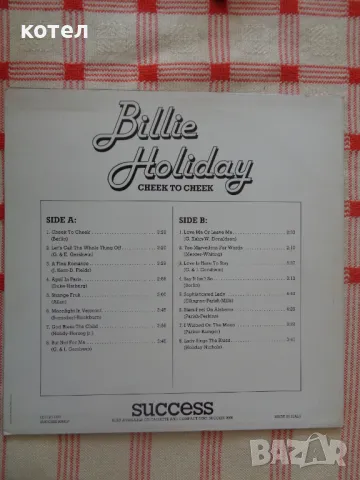 Продавам грамофонната плоча ; Billie Holiday – Cheek To Cheek, снимка 2 - Грамофонни плочи - 50190631