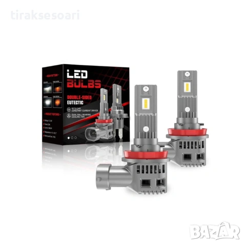 2025 LED диодни крушки H11 240W 12V/24V 350% светлина MINI