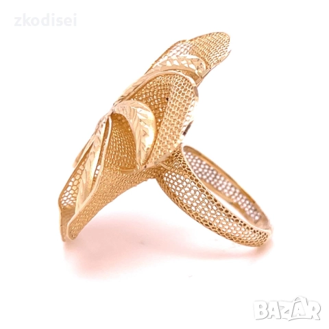 Златен дамски пръстен 7,10гр. размер:59 14кр. проба:585 модел:34369-1, снимка 2 - Пръстени - 51754109