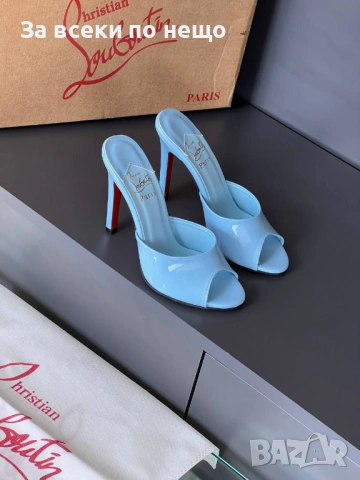 Christian Louboutin Дамски Чехли На Ток Кристиян Лоботин - Различни Цветове Код E1344, снимка 11 - Чехли - 53969857