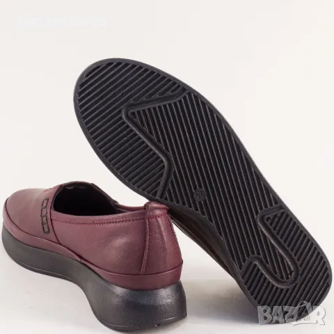 Дамски анатомични обувки от естествена кожа в бордо , снимка 5 - Дамски ежедневни обувки - 50034291