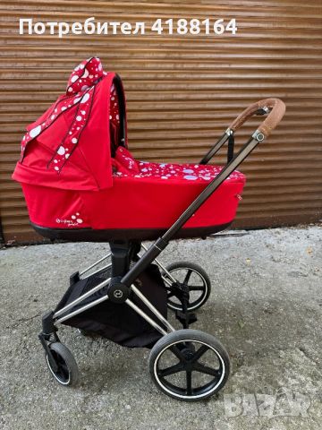 Детска количка Cybex Priam 4 Jeremy Scott Petticoat Red, снимка 1 - Детски колички - 46796408