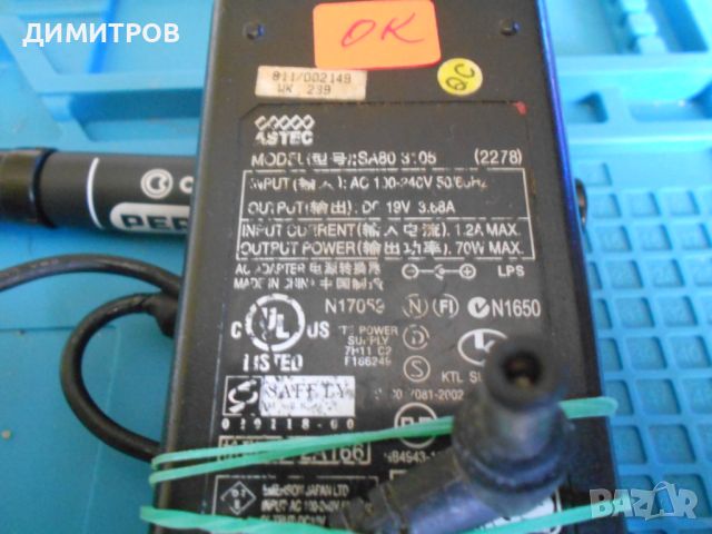 AC/DC  POWER ADAPTER LAPTOP 19V/20V, снимка 4 - Захранвания и кутии - 46484151