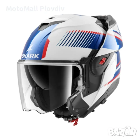 Каска Shark Oxo Sikter White Chrome Blue, снимка 4 - Аксесоари и консумативи - 50582172