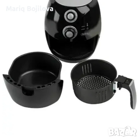 Фритюрник AirFryer Rosberg Premium, 1600W, 3л., Горещ въздух, Таймер, до 200°C, Черен, снимка 2 - Други - 53407303
