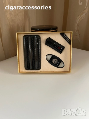 Guevara подаръчен комплект за пури – калъф, запалка и резачка