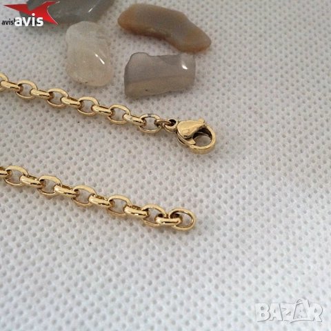 Синджир с 14К златно покритие 254560, снимка 3 - Колиета, медальони, синджири - 52934056